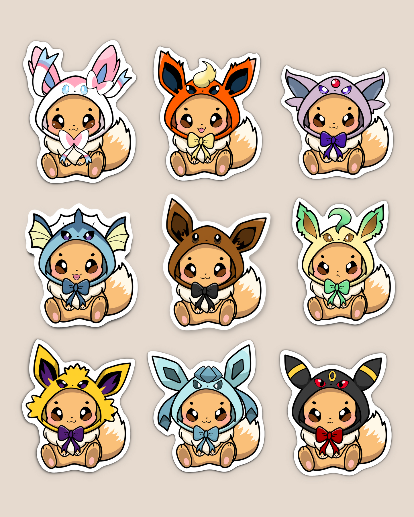 Eeveelution Hoodie Sticker