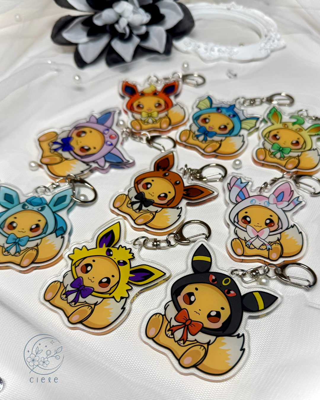 Eeveelution Hoodie Keychain Charm