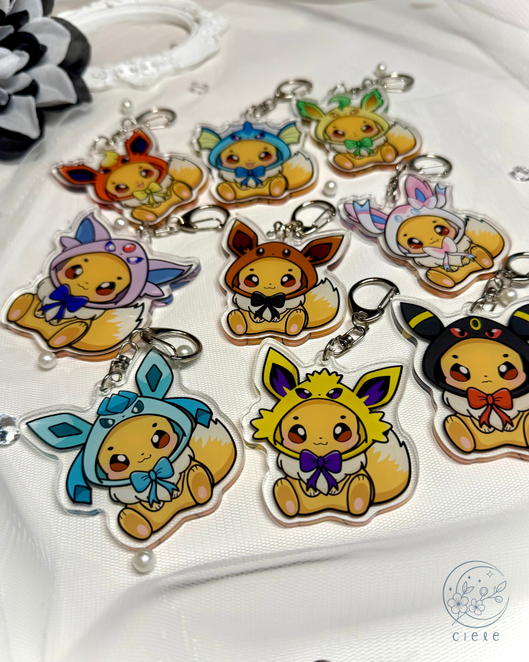 Eeveelution Hoodie Keychain Charm