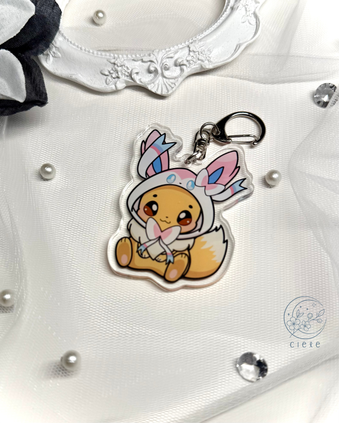 Eeveelution Hoodie Keychain Charm