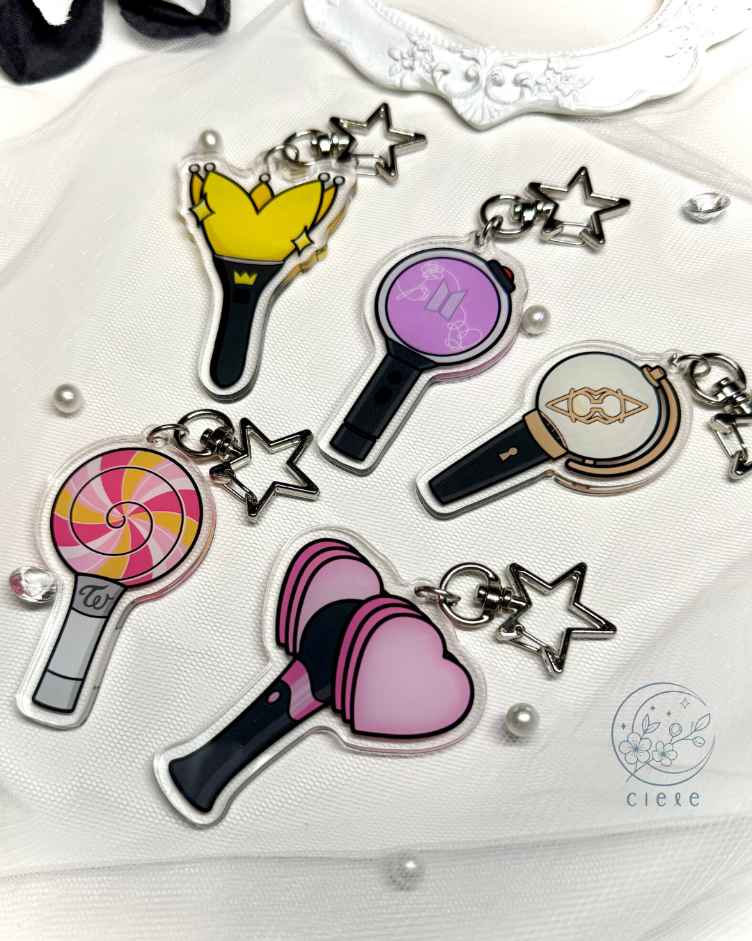 K-Pop Lightstick Keychain Charm